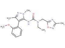 N-ethyl-N'-[4-(2-methoxyphenyl)-1,3-dimethyl-1H-pyrazol-5-yl]-N-[(3-methyl-1,2,4-oxadiazol-5-yl)methyl]urea