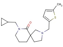 7-(cyclopropylmethyl)-2-[(5-methyl-2-thienyl)methyl]-2,7-diazaspiro[4.5]decan-6-one