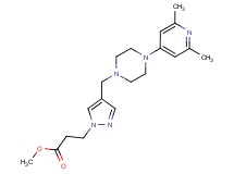 methyl 3-(4-{[4-(2,6-dimethyl-4-pyridinyl)-1-piperazinyl]methyl}-1H-pyrazol-1-yl)propanoate