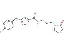 3-(4-fluorobenzyl)-N-[3-(2-oxo-1-pyrrolidinyl)propyl]-5-isoxazolecarboxamide