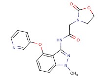 N-[1-methyl-4-(pyridin-3-yloxy)-1H-indazol-3-yl]-2-(2-oxo-1,3-oxazolidin-3-yl)acetamide