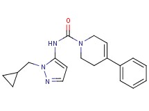 N-[1-(cyclopropylmethyl)-1H-pyrazol-5-yl]-4-phenyl-3,6-dihydropyridine-1(2H)-carboxamide