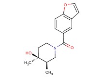 (3R*,4S*)-1-(1-benzofuran-5-ylcarbonyl)-3,4-dimethylpiperidin-4-ol