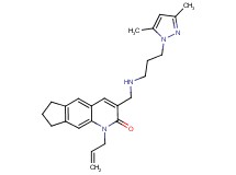 1-allyl-3-({[3-(3,5-dimethyl-1H-pyrazol-1-yl)propyl]amino}methyl)-1,6,7,8-tetrahydro-2H-cyclopenta[g]quinolin-2-one
