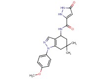 N-[1-(4-methoxyphenyl)-6,6-dimethyl-4,5,6,7-tetrahydro-1H-indazol-4-yl]-5-oxo-2,5-dihydro-1H-pyrazole-3-carboxamide