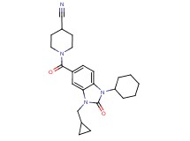 1-{[1-cyclohexyl-3-(cyclopropylmethyl)-2-oxo-2,3-dihydro-1H-benzimidazol-5-yl]carbonyl}piperidine-4-carbonitrile