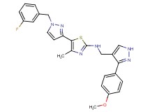 5-[1-(3-fluorobenzyl)-1H-pyrazol-3-yl]-N-{[3-(4-methoxyphenyl)-1H-pyrazol-4-yl]methyl}-4-methyl-1,3-thiazol-2-amine