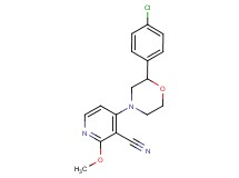 4-[2-(4-chlorophenyl)morpholin-4-yl]-2-methoxynicotinonitrile
