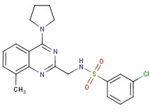 3-chloro-N-{[8-methyl-4-(1-pyrrolidinyl)-2-quinazolinyl]methyl}benzenesulfonamide