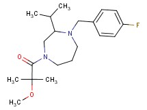 1-(4-fluorobenzyl)-2-isopropyl-4-(2-methoxy-2-methylpropanoyl)-1,4-diazepane