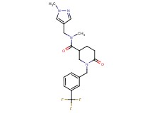 N-methyl-N-[(1-methyl-1H-pyrazol-4-yl)methyl]-6-oxo-1-[3-(trifluoromethyl)benzyl]-3-piperidinecarboxamide