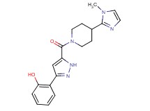 2-(5-{[4-(1-methyl-1H-imidazol-2-yl)-1-piperidinyl]carbonyl}-1H-pyrazol-3-yl)phenol