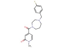 4-{[4-(4-fluorobenzyl)-1,4-diazepan-1-yl]carbonyl}-1-methyl-2(1H)-pyridinone