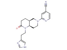 2-[(4aS*,8aR*)-1-[2-(1H-imidazol-4-yl)ethyl]-2-oxooctahydro-1,6-naphthyridin-6(2H)-yl]isonicotinonitrile