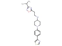 N-[2-(3-isopropyl-1,2,4-oxadiazol-5-yl)ethyl]-1-[4-(1,3-thiazol-4-yl)phenyl]-4-piperidinamine