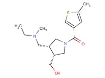 {(3R*,4R*)-4-{[ethyl(methyl)amino]methyl}-1-[(5-methyl-3-thienyl)carbonyl]pyrrolidin-3-yl}methanol