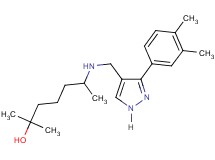 6-({[3-(3,4-dimethylphenyl)-1H-pyrazol-4-yl]methyl}amino)-2-methyl-2-heptanol