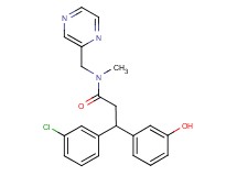 3-(3-chlorophenyl)-3-(3-hydroxyphenyl)-N-methyl-N-(2-pyrazinylmethyl)propanamide