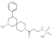 N-[3-(2-methyl-4-phenyl-2,9-diazaspiro[5.5]undec-9-yl)-3-oxopropyl]methanesulfonamide
