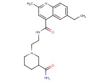 N-{2-[3-(aminocarbonyl)-1-piperidinyl]ethyl}-6-ethyl-2-methyl-4-quinolinecarboxamide