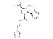 (2S*,4S*,5R*)-5-(2-fluorophenyl)-1-methyl-4-({[2-(4H-1,2,4-triazol-4-yl)ethyl]amino}carbonyl)pyrrolidine-2-carboxylic acid