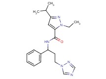 1-ethyl-3-isopropyl-N-[1-phenyl-3-(1H-1,2,4-triazol-1-yl)propyl]-1H-pyrazole-5-carboxamide