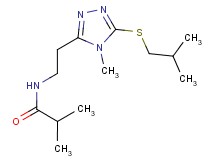 N-{2-[5-(isobutylthio)-4-methyl-4H-1,2,4-triazol-3-yl]ethyl}-2-methylpropanamide