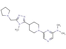N,N-dimethyl-6-{4-[4-methyl-5-(pyrrolidin-1-ylmethyl)-4H-1,2,4-triazol-3-yl]piperidin-1-yl}pyrazin-2-amine