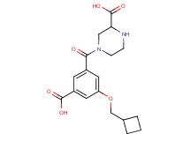 4-[3-carboxy-5-(cyclobutylmethoxy)benzoyl]piperazine-2-carboxylic acid