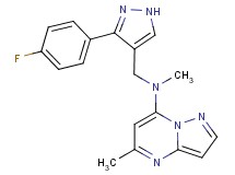 N-{[3-(4-fluorophenyl)-1H-pyrazol-4-yl]methyl}-N,5-dimethylpyrazolo[1,5-a]pyrimidin-7-amine