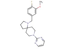 1-(4-fluoro-3-methoxybenzyl)-8-(2-pyrimidinyl)-1,8-diazaspiro[4.5]decane