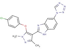 2-[5-(4-chlorophenoxy)-1,3-dimethyl-1H-pyrazol-4-yl]-5-(1H-tetrazol-1-yl)-1H-benzimidazole
