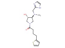 (3S*,4S*)-4-[(1H-imidazol-2-ylmethyl)(methyl)amino]-1-[4-(2-thienyl)butanoyl]-3-pyrrolidinol