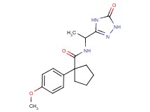 1-(4-methoxyphenyl)-N-[1-(5-oxo-4,5-dihydro-1H-1,2,4-triazol-3-yl)ethyl]cyclopentanecarboxamide