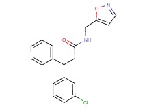 3-(3-chlorophenyl)-N-(isoxazol-5-ylmethyl)-3-phenylpropanamide