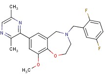 4-(2,5-difluorobenzyl)-7-(3,6-dimethyl-2-pyrazinyl)-9-methoxy-2,3,4,5-tetrahydro-1,4-benzoxazepine