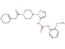 N-{1-[1-(1-cyclohexen-1-ylacetyl)-4-piperidinyl]-1H-pyrazol-5-yl}-N'-(2-methoxyphenyl)urea