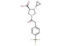(3S*,4S*)-4-cyclopropyl-1-{[4-(trifluoromethyl)phenyl]acetyl}-3-pyrrolidinecarboxylic acid