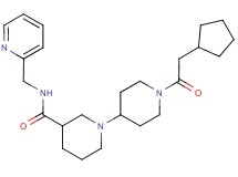 1'-(cyclopentylacetyl)-N-(pyridin-2-ylmethyl)-1,4'-bipiperidine-3-carboxamide