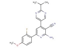 2-amino-6-(2-fluoro-4-methoxyphenyl)-4-(2-isopropylpyrimidin-5-yl)nicotinonitrile