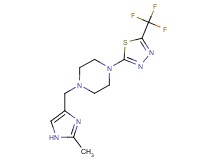 1-[(2-methyl-1H-imidazol-4-yl)methyl]-4-[5-(trifluoromethyl)-1,3,4-thiadiazol-2-yl]piperazine