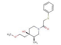 (3R*,4R*)-4-(2-methoxyethyl)-3-methyl-1-[(phenylthio)acetyl]piperidin-4-ol