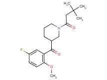 [1-(3,3-dimethylbutanoyl)piperidin-3-yl](5-fluoro-2-methoxyphenyl)methanone
