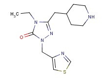 4-ethyl-5-(4-piperidinylmethyl)-2-(1,3-thiazol-4-ylmethyl)-2,4-dihydro-3H-1,2,4-triazol-3-one dihydrochloride