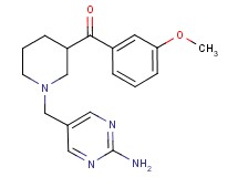 {1-[(2-amino-5-pyrimidinyl)methyl]-3-piperidinyl}(3-methoxyphenyl)methanone