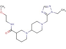 1'-[(1-ethyl-1H-1,2,4-triazol-5-yl)methyl]-N-(2-methoxyethyl)-1,4'-bipiperidine-3-carboxamide