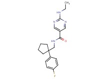 2-(ethylamino)-N-{[1-(4-fluorophenyl)cyclopentyl]methyl}-5-pyrimidinecarboxamide