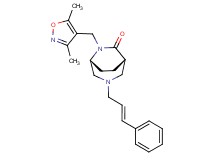 (1S*,5R*)-6-[(3,5-dimethyl-4-isoxazolyl)methyl]-3-[(2E)-3-phenyl-2-propen-1-yl]-3,6-diazabicyclo[3.2.2]nonan-7-one