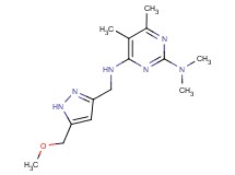 N~4~-{[5-(methoxymethyl)-1H-pyrazol-3-yl]methyl}-N~2~,N~2~,5,6-tetramethylpyrimidine-2,4-diamine