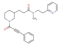 N-methyl-3-[1-(3-phenyl-2-propynoyl)-3-piperidinyl]-N-[2-(2-pyridinyl)ethyl]propanamide